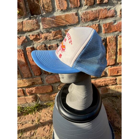 Trucker hat "Uncle Pete's" B & B Union Pacific mesh back blue red yellow - Picture 4 of 11